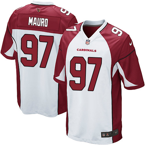Men's Game Josh Mauro Nike Jersey White Road - #97 NFL Arizona Cardinals